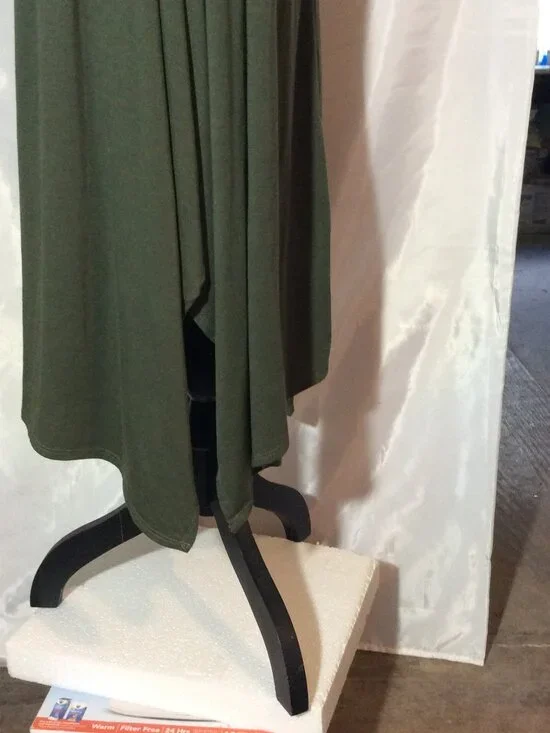 Kristen Nicole Sleeveless Olive Maxi Dress Bohemian-Style Bodice Size M - Picture 5 of 10